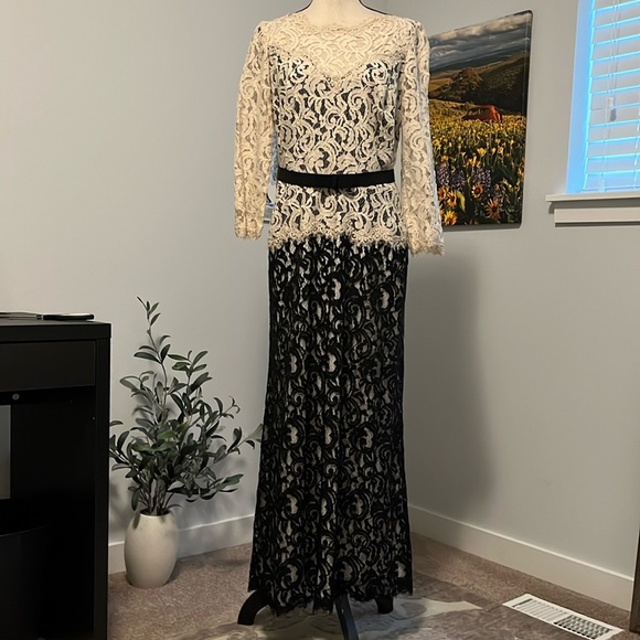 Tadashi Shoji Chantilly Lace Gown - Picture 1 of 15
